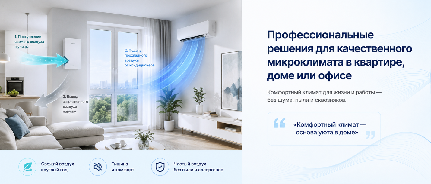 Вентиляция и кондиционирование под ключ Вентиляция и кондиционирование под ключ