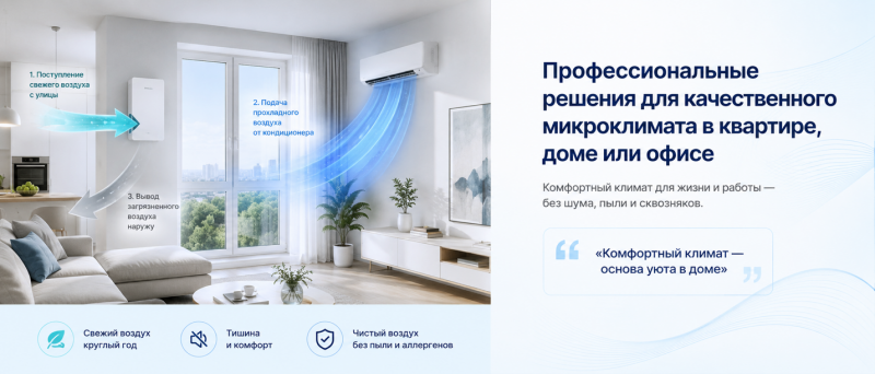 Вентиляция и кондиционирование под ключ