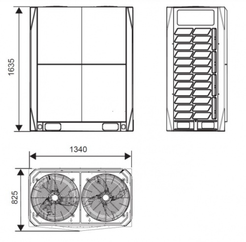 Наружный блок VRF системы Systemair SYSVRF2 M 500 AIR EVO HR R 