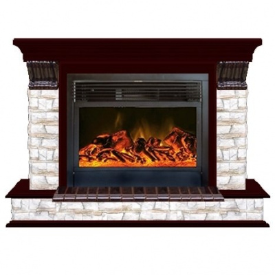 Glenrich Панорама 28 (New flame) камень-Алтай/цвет-Красное дерево