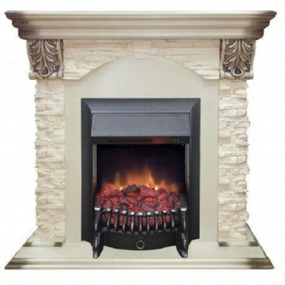 Real-Flame Dublin LUX STD/EUG WT с очагом Fobos s Lux BL/BR, Majestic s Lux BL/BR