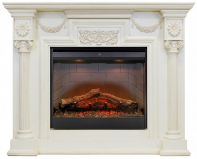 Dimplex London с очагом Symphony 26 (слоновая кость с патиной)