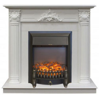 Real-Flame Stefania STD/EUG WT с очагом "Fobos s Lux BL/BR, Majestic s Lux BL/BR"