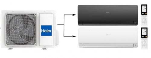 Мульти сплит система на 2 комнаты Haier 2U40S2SM1FA/AS25S2SF2FA-W/AS35S2SF2FA-B 