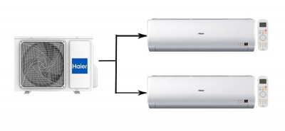 Мульти сплит система на 2 комнаты Haier 2U40S2SM1FA/AS09BS4HRA*2шт 