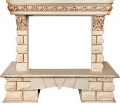 Royal Flame Pierre Luxe LORD под очаг Dioramic 28 LED FX Слоновая кость