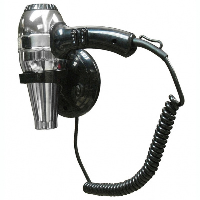 Настенный фен Nofer HOTELline 1800 W черный/металлик (02057.B) 
