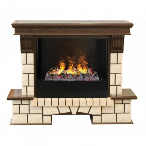 Real-Flame Stone new 26/HL AO (DN) с очагом 3D Cassette 630 (Black вставка) 