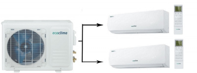 Мульти-сплит система на 2 комнаты Ecoclima CMWM-H09/4R2 [W]*2/СM2-H16/4DR2 