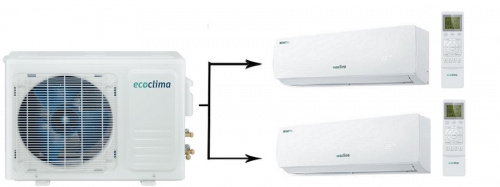 Мульти-сплит система на 2 комнаты Ecoclima CMWM-H09/4R2 [W]*2/СM2-H16/4DR2 