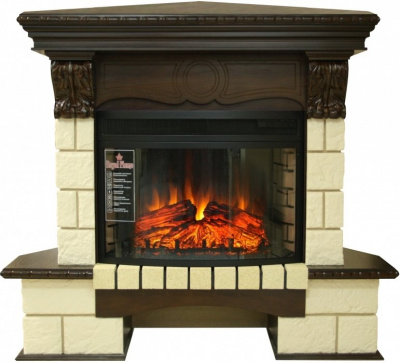 Royal Flame Pierre Luxe Шампань угл. с очагом Dioramic 25 (Темный дуб)