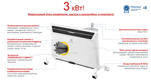Конвектор электрический Electrolux ECH/AGI-3000 