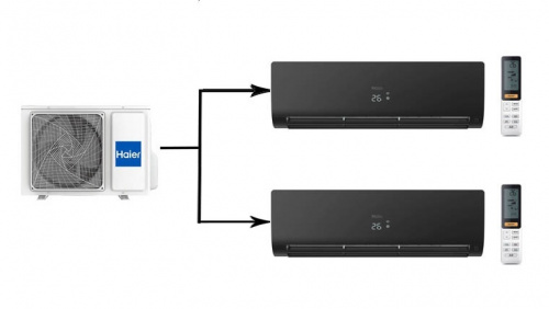 Мульти сплит система на 2 комнаты Haier 2U50S2SM1FA-3/AS25S2SF2FA-B/AS35S2SF2FA-B 