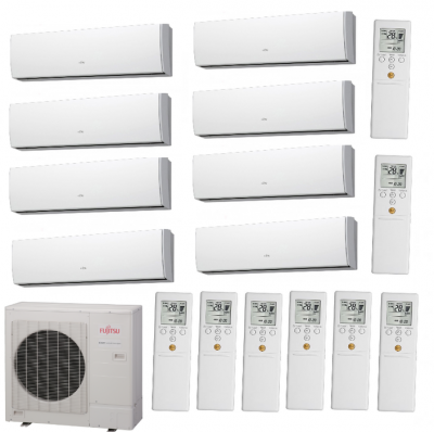 Мульти сплит система на 8 комнат Fujitsu AOYG45LBT8/ASYG07LUCA*8шт 