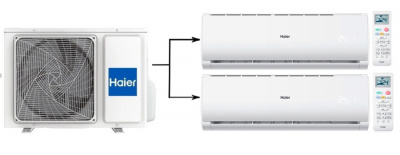 Мульти сплит система на 2 комнаты Haier 2U40S2SM1FA/AS09TS6HRA-M/AS12TS6HRA-M 