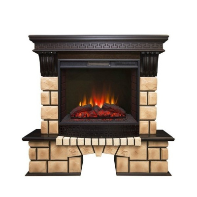 Real-Flame Stone Brick 25/25,5 с очагом Sparta 25,5 LED